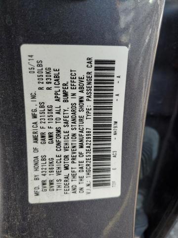Photo 10 from auction – 2014 HONDA ACCORD SPO with VIN 1HGCR2E53EA229987