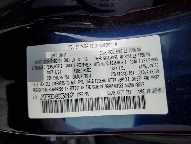 Photo 10 from auction – 2012 MAZDA CX-9 with VIN JM3TB3CV8C0343621