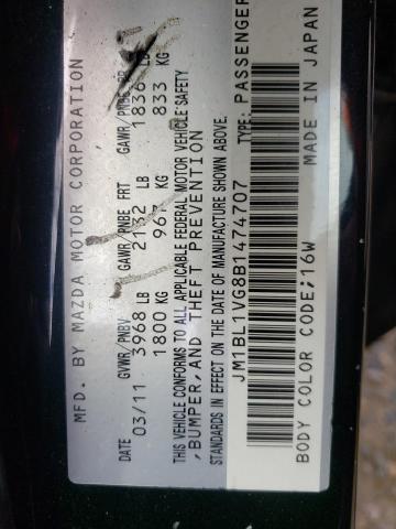 Photo 10 from auction – 2011 MAZDA 3 I with VIN JM1BL1VG8B1474707