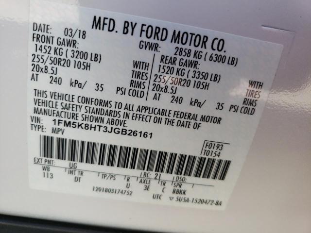 Photo 10 from auction – 2018 FORD EXPLORER P with VIN 1FM5K8HT3JGB26161
