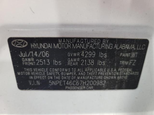 Photo 10 from auction – 2007 HYUNDAI SONATA GLS with VIN 5NPET46C67H200982