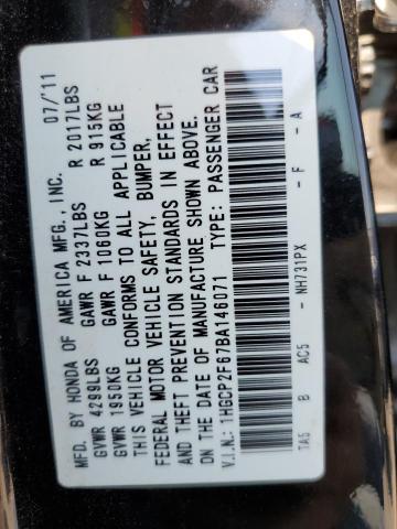 Photo 10 from auction – 2011 HONDA ACCORD SEI with VIN 1HGCP2F67BA146071