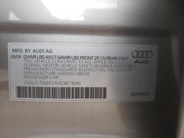 Photo 10 from auction – 2005 AUDI A4 3.0 AVA with VIN WAUVT68E05A087896