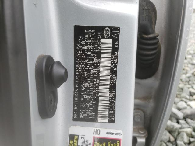 Photo 10 from auction – 2014 TOYOTA COROLLA L with VIN 2T1BURHE3EC100835