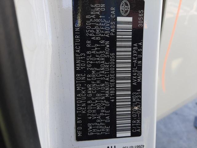 Photo 10 from auction – 2014 TOYOTA AVALON HYB with VIN 4T1BD1EB3EU020056