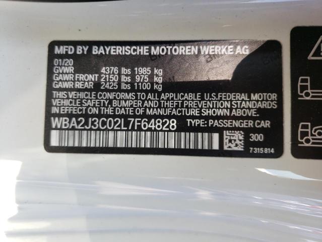 Photo 10 from auction – 2020 BMW 230XI with VIN WBA2J3C02L7F64828