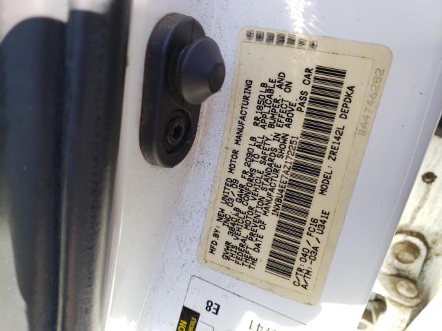Photo 10 from auction – 2010 TOYOTA COROLLA BA with VIN 1NXBU4EE7AZ172251