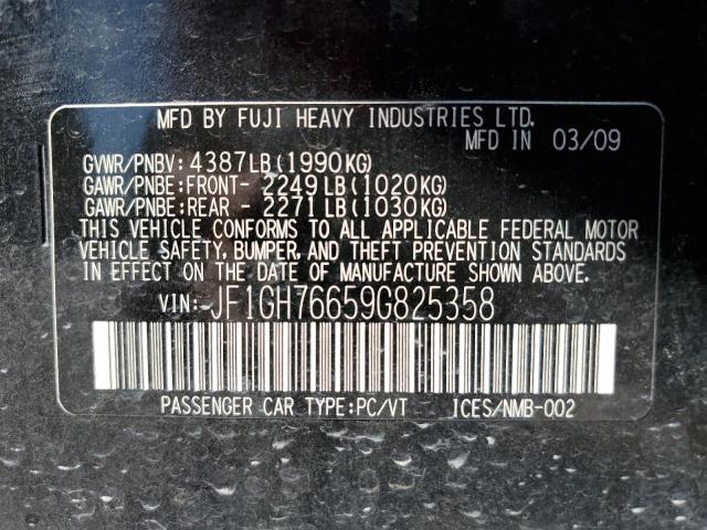 Photo 10 from auction – 2009 SUBARU IMPREZA WR with VIN JF1GH76659G825358