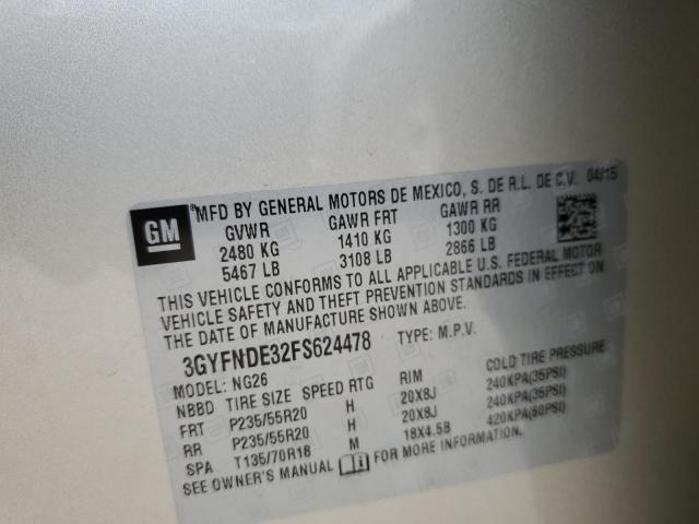 Photo 10 from auction – 2015 CADILLAC SRX PREMIU with VIN 3GYFNDE32FS624478