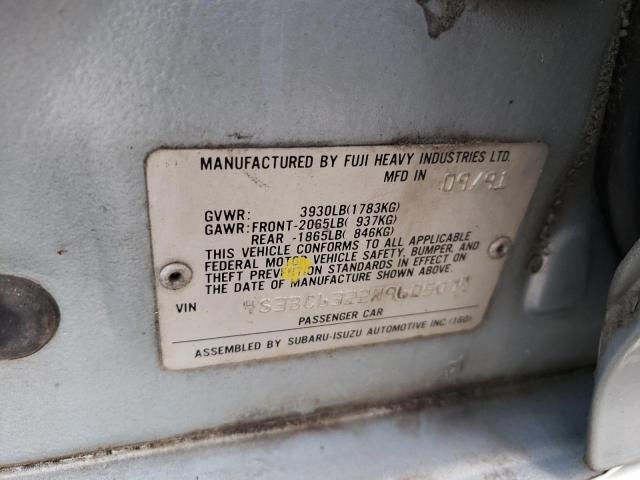 Photo 10 from auction – 1992 SUBARU LEGACY L with VIN 4S3BC6322N9605074