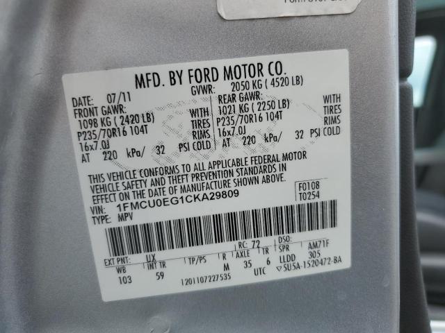 Photo 10 from auction – 2012 FORD ESCAPE LIM with VIN 1FMCU0EG1CKA29809