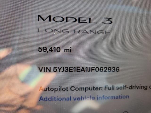Photo 8 from auction – 2018 TESLA MODEL 3 with VIN 5YJ3E1EA1JF062936