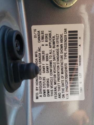 Photo 10 from auction – 2016 HONDA CIVIC EX with VIN 2HGFC2F70GH524970