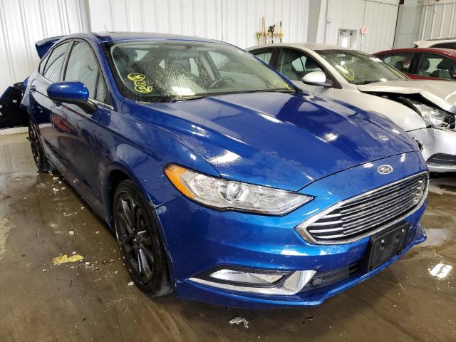 FORD FUSION SE 2018 with VIN 3FA6P0HD8JR238733 - Photo from auction