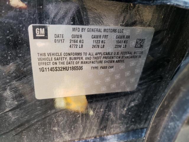 Photo 10 from auction – 2017 CHEVROLET IMPALA PRE with VIN 1G1145S32HU186506