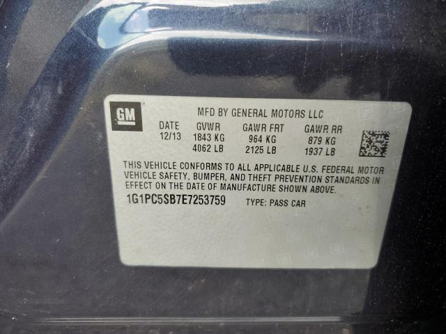 Photo 10 from auction – 2014 CHEVROLET CRUZE LT with VIN 1G1PC5SB7E7253759