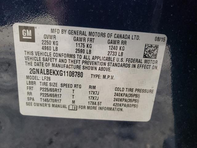 Photo 10 from auction – 2016 CHEVROLET EQUINOX LS with VIN 2GNALBEKXG1108780