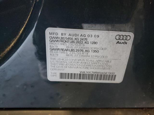 Photo 10 from auction – 2009 AUDI Q5 3.2 with VIN WA1KK78R89A041900