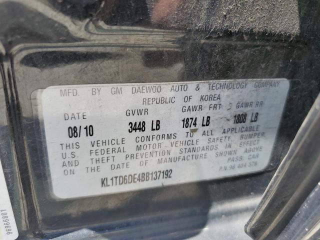 Photo 10 from auction – 2011 CHEVROLET AVEO LS with VIN KL1TD6DE4BB137192