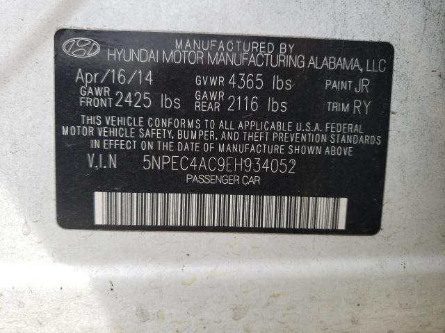 Photo 10 from auction – 2014 HYUNDAI SONATA SE with VIN 5NPEC4AC9EH934052