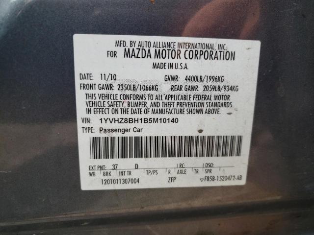 Photo 10 from auction – 2011 MAZDA 6 I with VIN 1YVHZ8BH1B5M10140