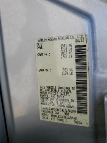 Photo 10 from auction – 2012 NISSAN ALTIMA BAS with VIN 1N4AL2AP5CN561889