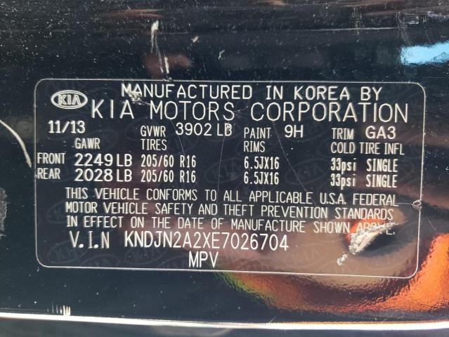 Photo 10 from auction – 2014 KIA SOUL with VIN KNDJN2A2XE7026704