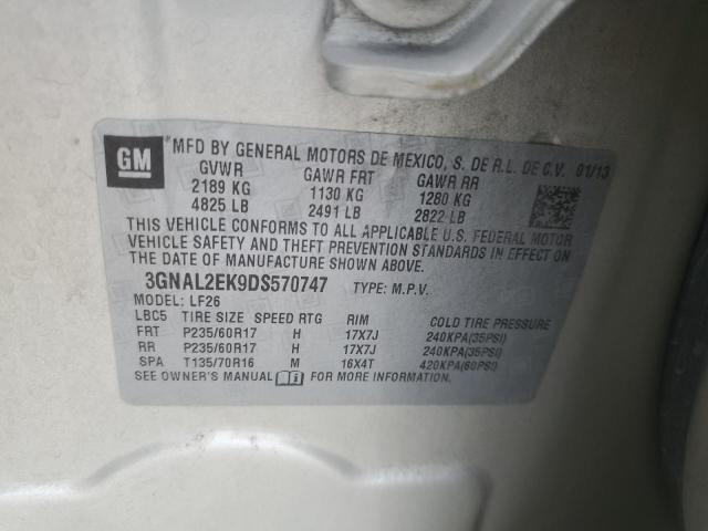 Photo 10 from auction – 2013 CHEVROLET CAPTIVA LS with VIN 3GNAL2EK9DS570747
