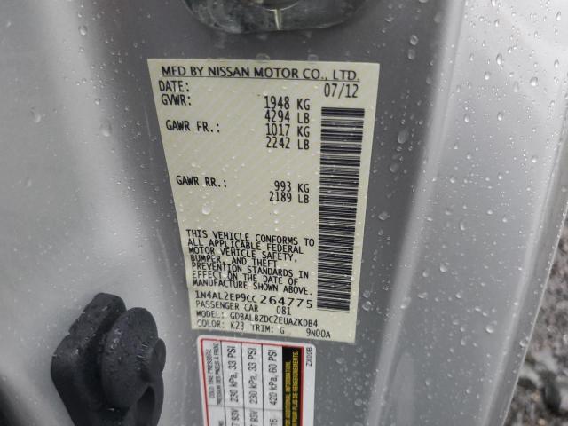 Photo 10 from auction – 2012 NISSAN ALTIMA S with VIN 1N4AL2EP9CC264775