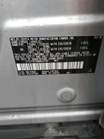 Photo 10 from auction – 2016 TOYOTA RAV4 SE with VIN 2T3JFREV6GW437597