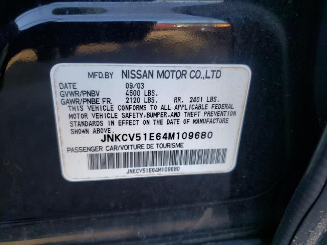 Photo 10 from auction – 2004 INFINITI G35 with VIN JNKCV51E64M109680