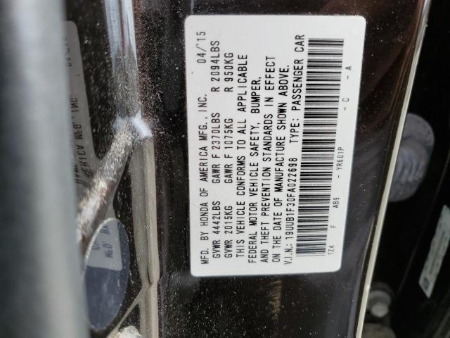 Photo 10 from auction – 2015 ACURA TLX with VIN 19UUB1F30FA022698
