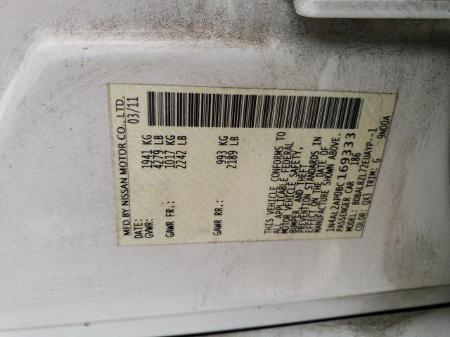 Photo 10 from auction – 2011 NISSAN ALTIMA BAS with VIN 1N4AL2AP0BC169333