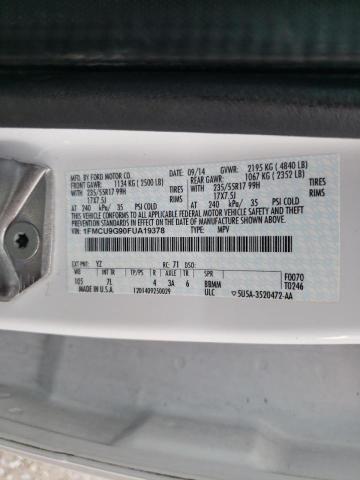 Photo 10 from auction – 2015 FORD ESCAPE with VIN 1FMCU9G90FUA19378