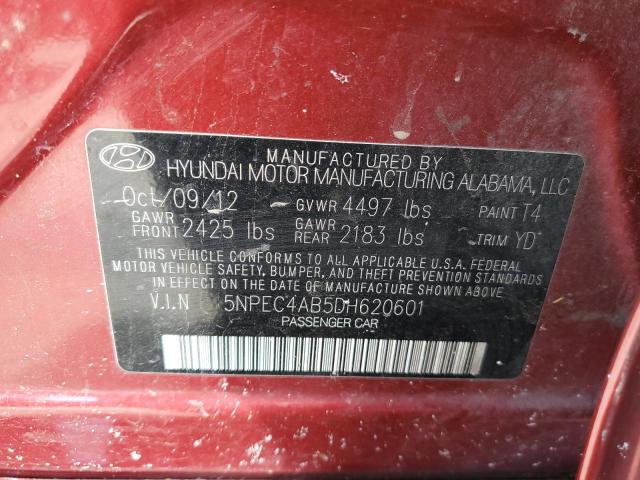 Photo 10 from auction – 2013 HYUNDAI SONATA SE with VIN 5NPEC4AB5DH620601