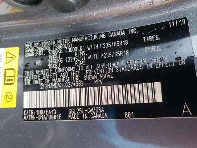 Photo 10 from auction – 2020 LEXUS RX 350 with VIN 2T2HZMDA3LC224582