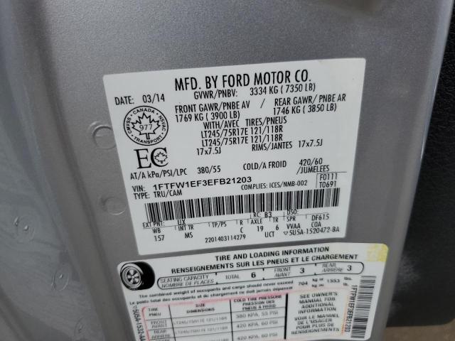 Photo 10 from auction – 2014 FORD F150 SUPER with VIN 1FTFW1EF3EFB21203