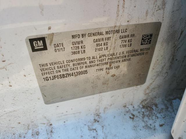 Photo 10 from auction – 2017 CHEVROLET SONIC PREM with VIN 1G1JF6SB2H4139905