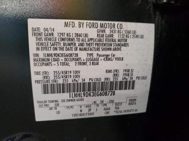 Photo 10 from auction – 2014 LINCOLN MKS with VIN 1LNHL9DK3EG608728
