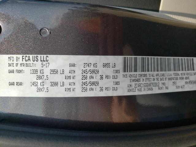 Photo 10 from auction – 2017 CHRYSLER PACIFICA L with VIN 2C4RC1GG6HR763312