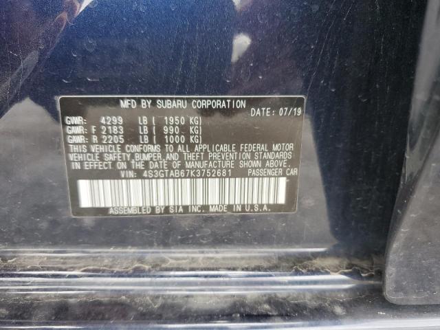 Photo 10 from auction – 2019 SUBARU IMPREZA with VIN 4S3GTAB67K3752681