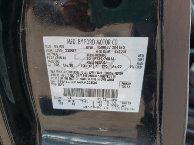 Photo 10 from auction – 2006 FORD ESCAPE XLT with VIN 1FMYU03166KA23836