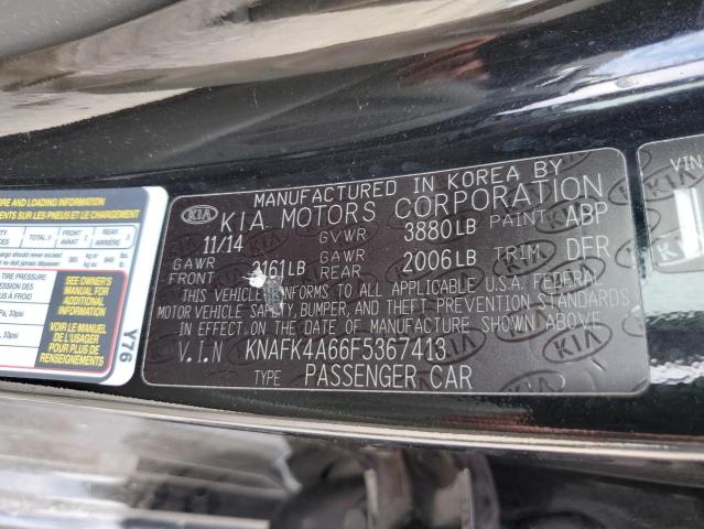 Photo 10 from auction – 2015 KIA FORTE LX with VIN KNAFK4A66F5367413