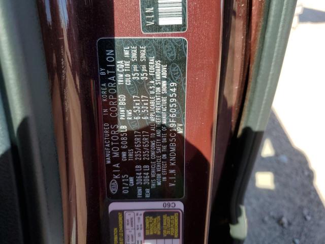 Photo 10 from auction – 2015 KIA SEDONA LX with VIN KNDMB5C19F6059549