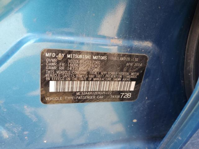Photo 10 from auction – 2014 MITSUBISHI MIRAGE ES with VIN ML32A4HJ2EH026122