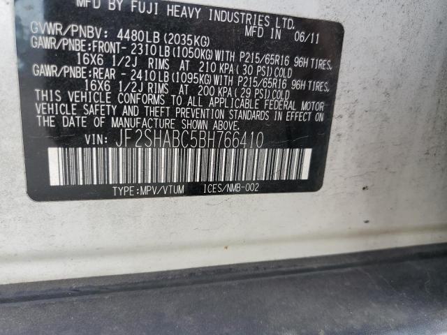 Photo 10 from auction – 2011 SUBARU FORESTER 2 with VIN JF2SHABC5BH766410
