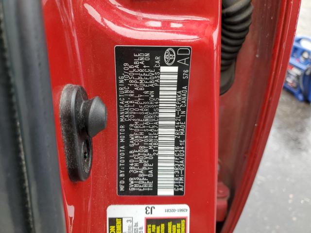 Photo 10 from auction – 2010 TOYOTA COROLLA BA with VIN 2T1BU4EE7AC295145