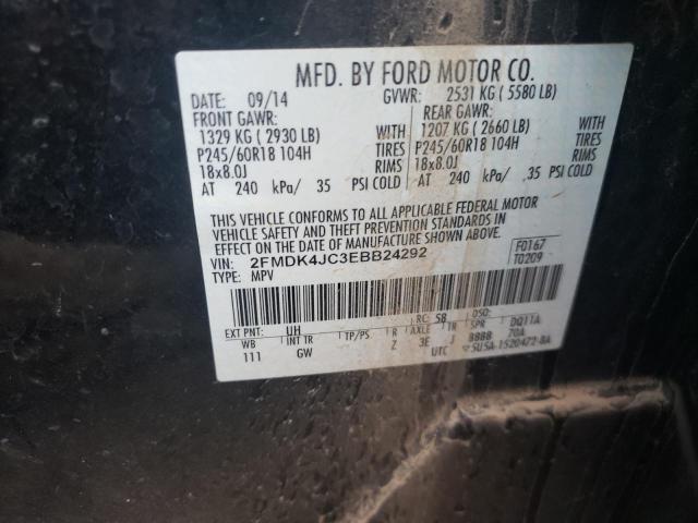 Photo 10 from auction – 2014 FORD EDGE SEL with VIN 2FMDK4JC3EBB24292