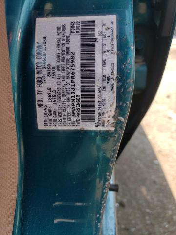 Photo 10 from auction – 1993 MERCURY TRACER with VIN 3MAPM10J1PR675982