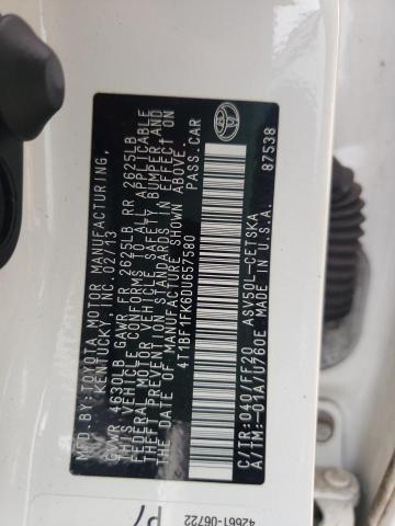 Photo 10 from auction – 2013 TOYOTA CAMRY L with VIN 4T1BF1FK6DU657580